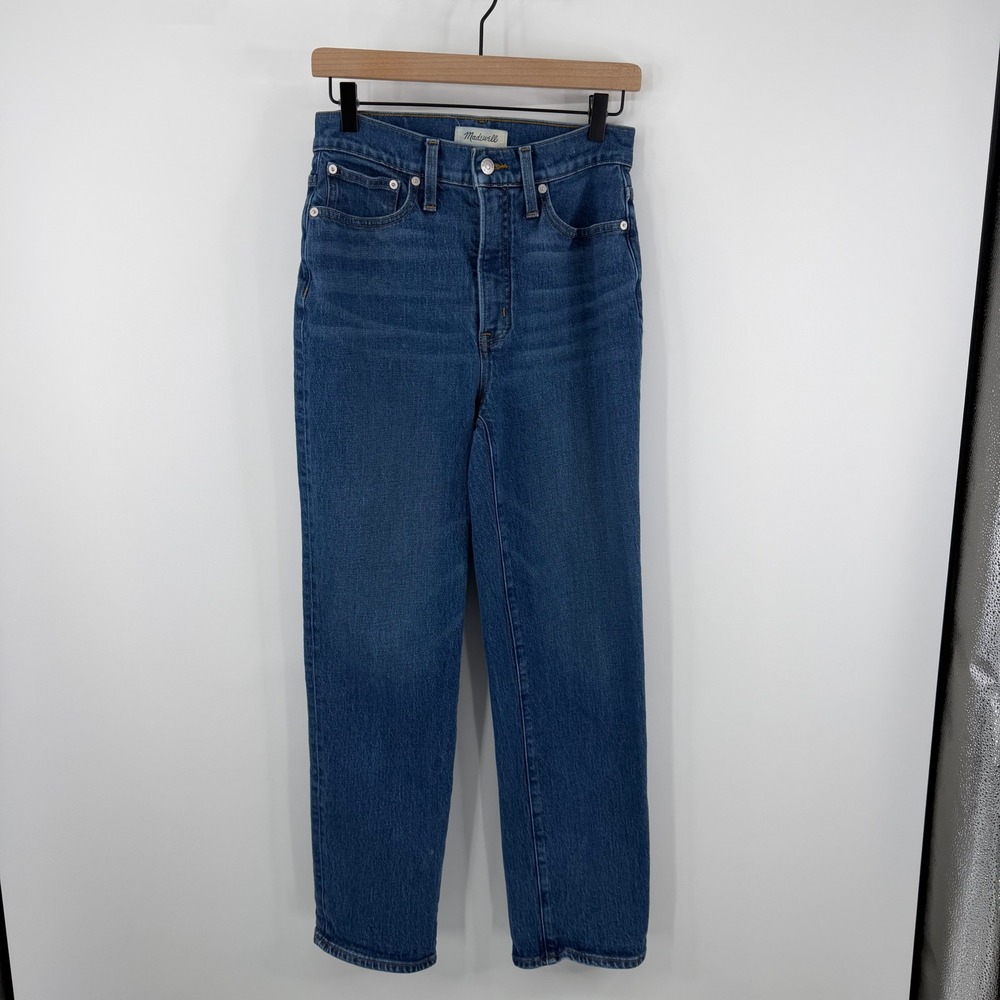 Madewell The Perfect Vintage Straight Jean Women 26 Blue High Rise Stretch